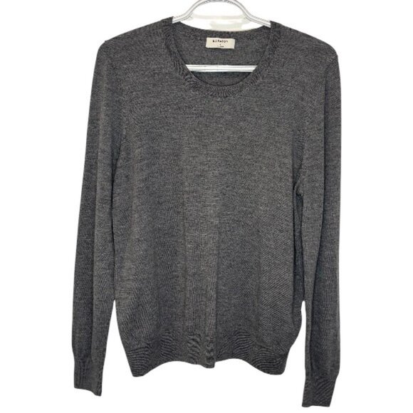 Babaton grey merino wool crew neck sweater size L - Picture 2 of 5